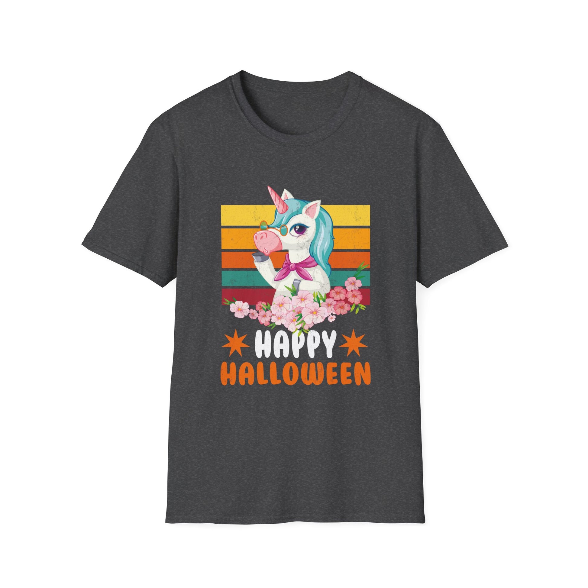 Happy Halloween Unicorn for Girls - Halloween Unicorn Tee Unisex Softstyle T-Shirt