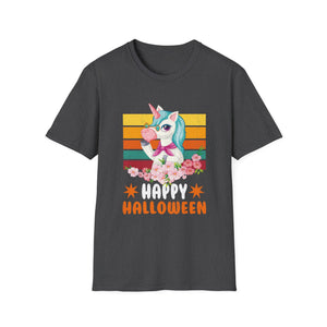Happy Halloween Unicorn for Girls - Halloween Unicorn Tee Unisex Softstyle T-Shirt