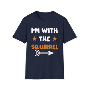 Squirrel Graphic T-Shirt — Retro Orange Stars Tee