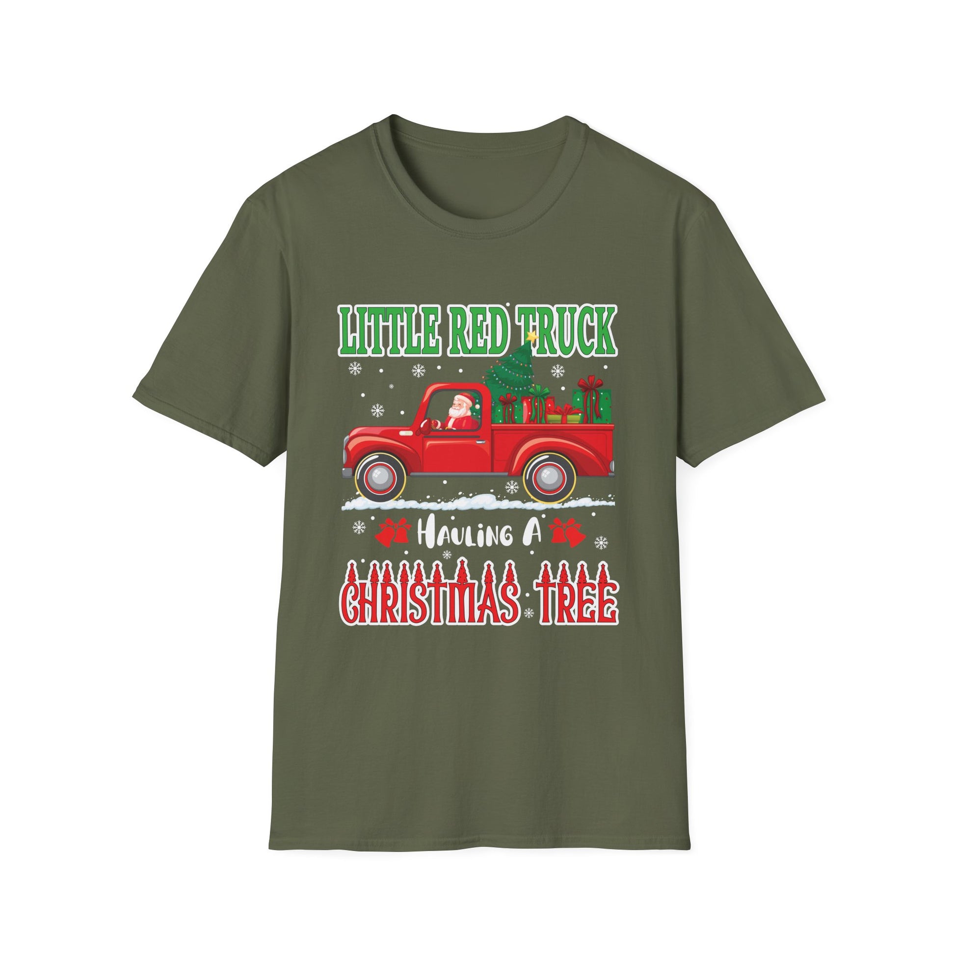Christmas Truck T-Shirt — "Little Red Truck Hauling a Christmas Tree" Holiday Tee