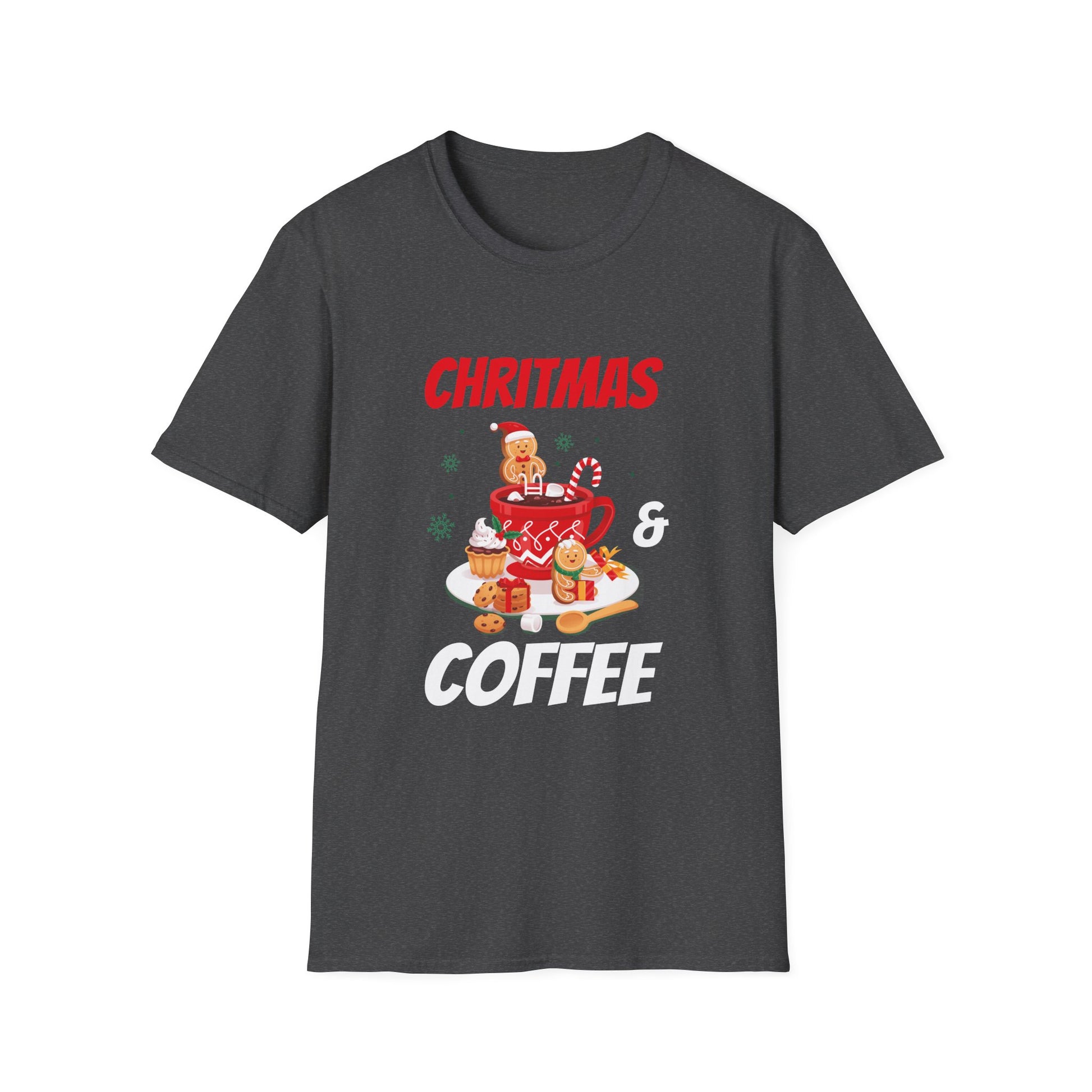 Christmas And Coffee Gingerbread Christmas Unisex T-Shirt
