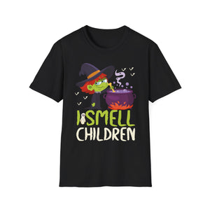 I Smell Children Funny Halloween Witch Costume Halloween Tee Unisex Softstyle T-Shirt