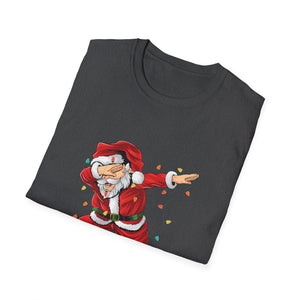Sleighin It Dabbing Santa With Christmas Lights Christmas Unisex Softstyle T-Shirt