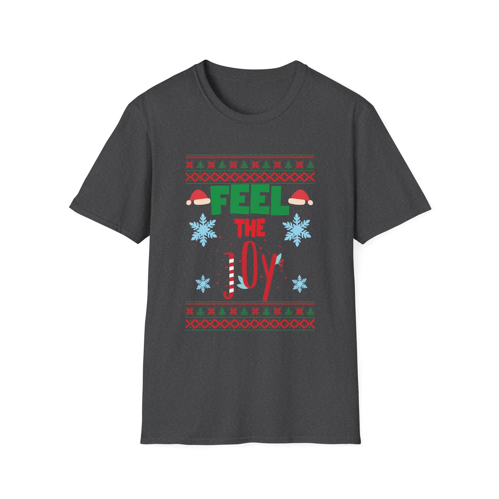Feel the Joy Christmas T-Shirt — Holiday Ugly Sweater Style Tee