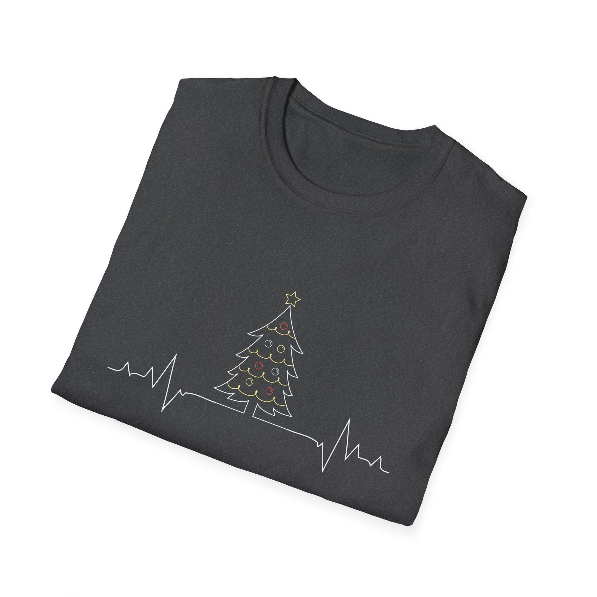 Christmas Heartbeat Xmas Christmas Tree Heartline Unisex T-Shirt