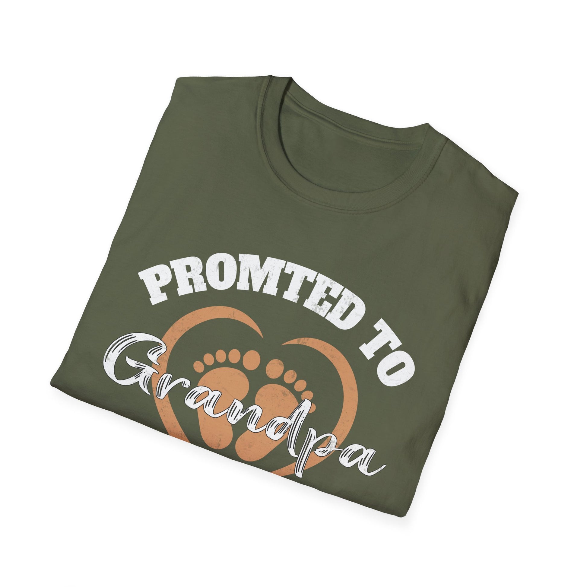 Promoted to Grandpa Est. 2025 T-Shirt — New Grandpa Announcement Tee
