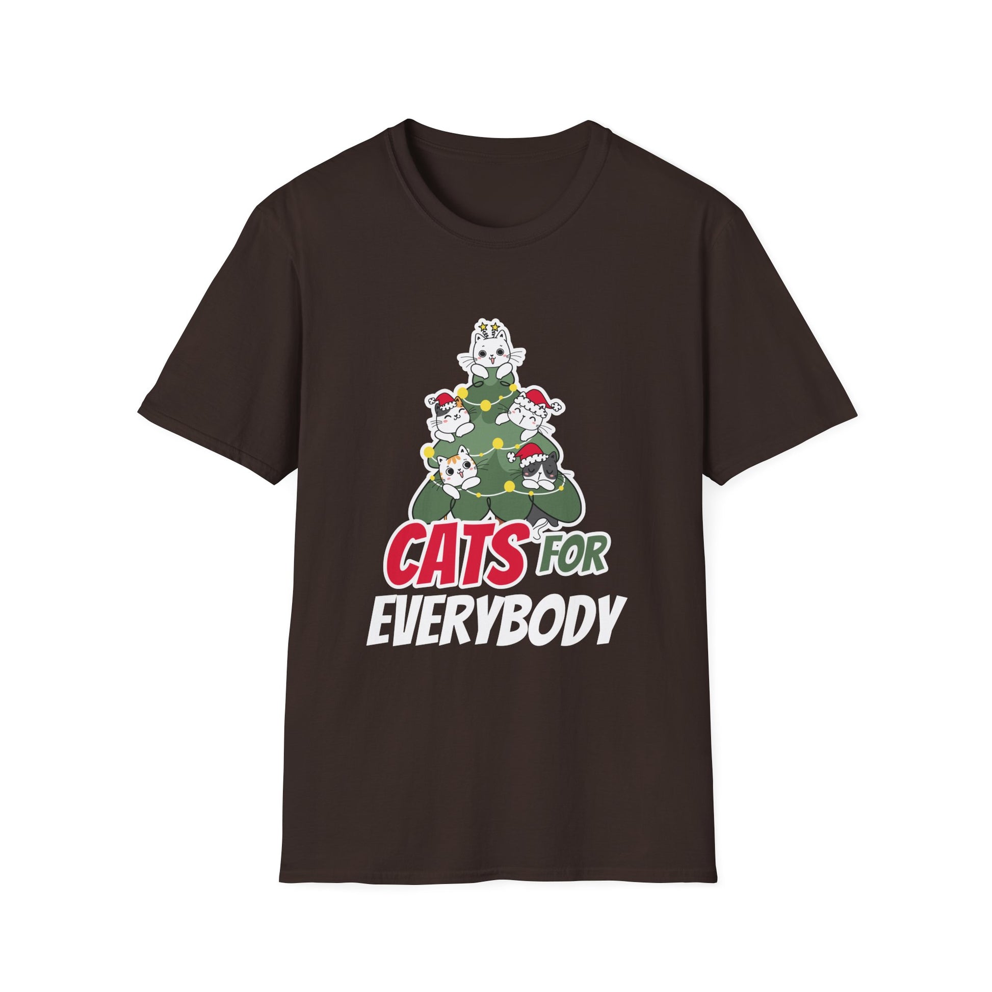 Cats For Everybody Christmas Cat Funny Xmas Women Santa Unisex T-Shirt