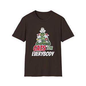 Cats For Everybody Christmas Cat Funny Xmas Women Santa Unisex T-Shirt