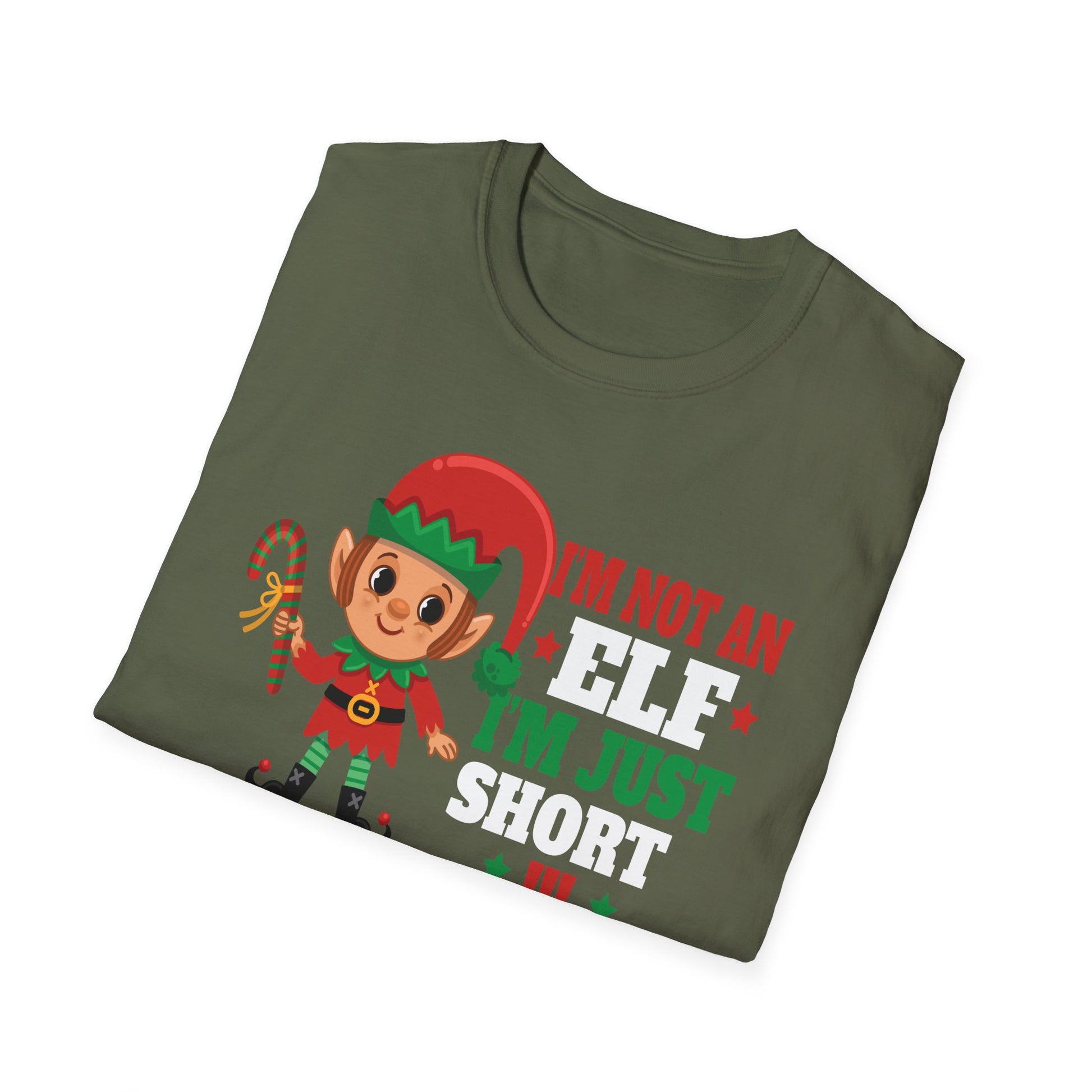 Christmas Elf T-Shirt - "I’m Not An Elf I’m Just Short" Funny Holiday Tee