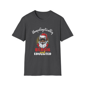 Unisex T-Shirt — “Unapologetically Black and Educated” Santa Graphic Tee