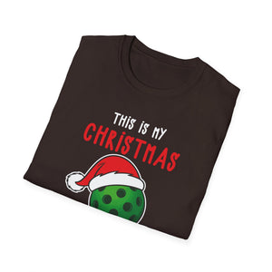 Funny Christmas Pickleball Lover This Is My Christmas Pajama Unisex Softstyle T-Shirt
