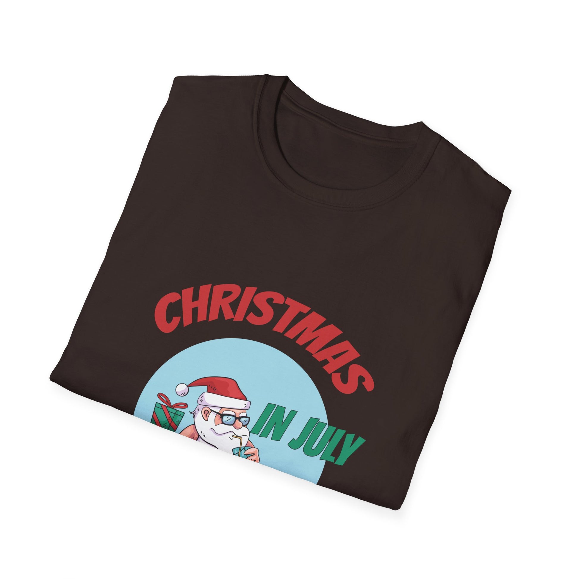 Christmas in July T-Shirt — Santa on Float Beach Summer Holiday Tee