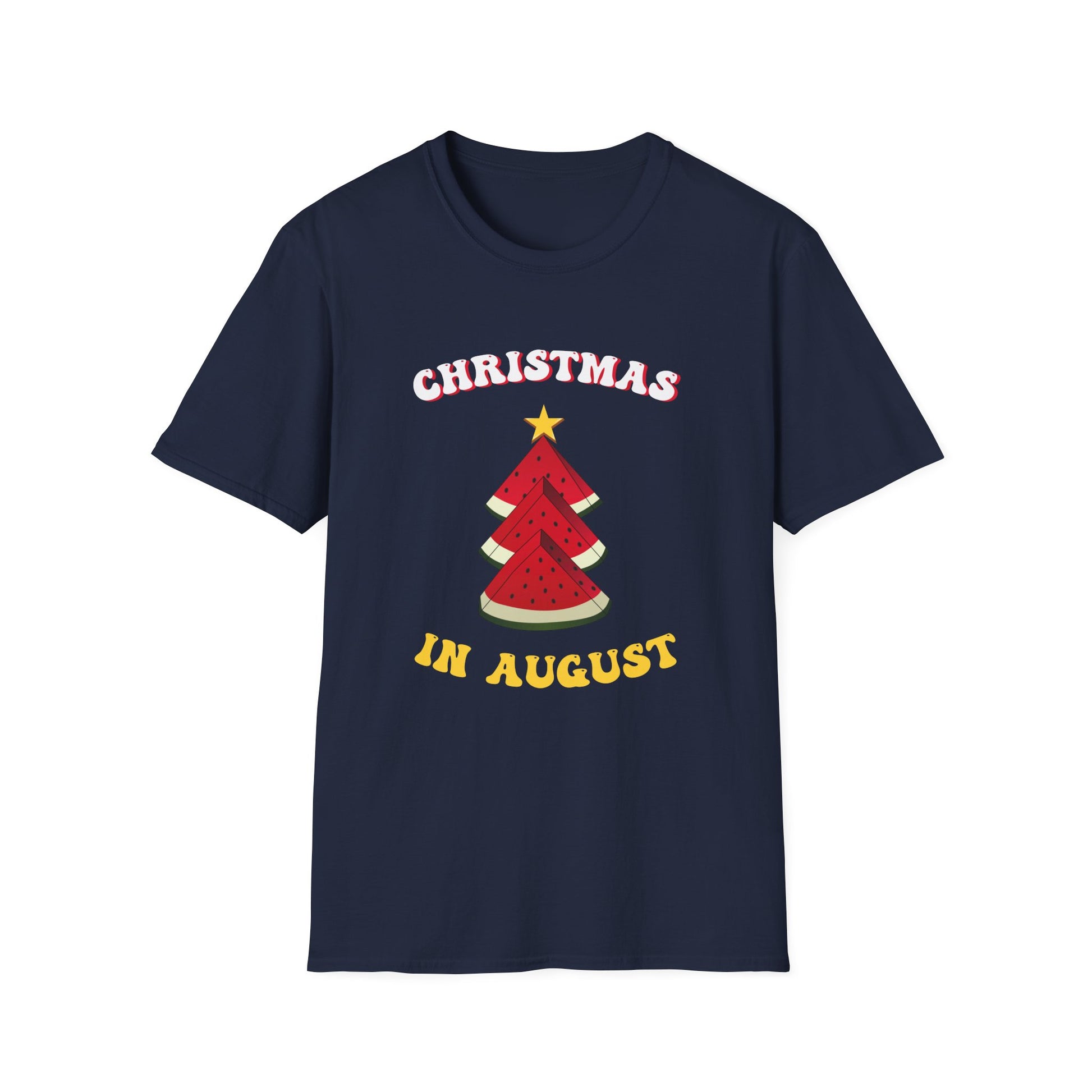 T-Shirt — Christmas in August Watermelon Tree Graphic Tee