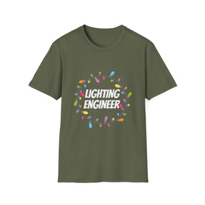 Lighting Engineer T-Shirt – Holiday String Lights Graphic Tee for Techs & Stage Crew