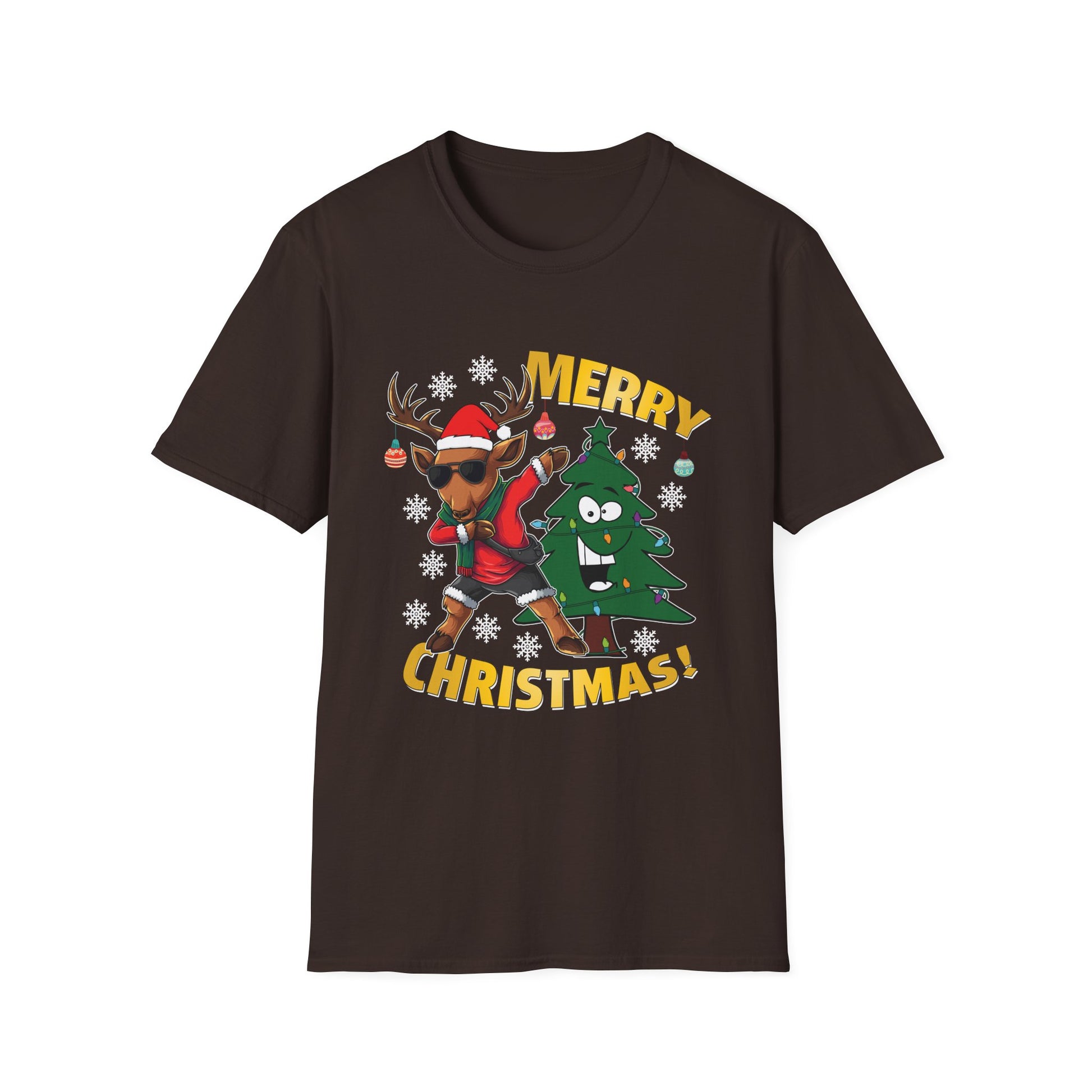 Christmas Reindeer & Tree Shirt – Merry Christmas Holiday Tee
