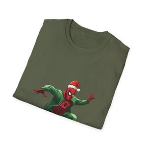 Spider Hero Holiday T-Shirt — Festive Superhero Graphic