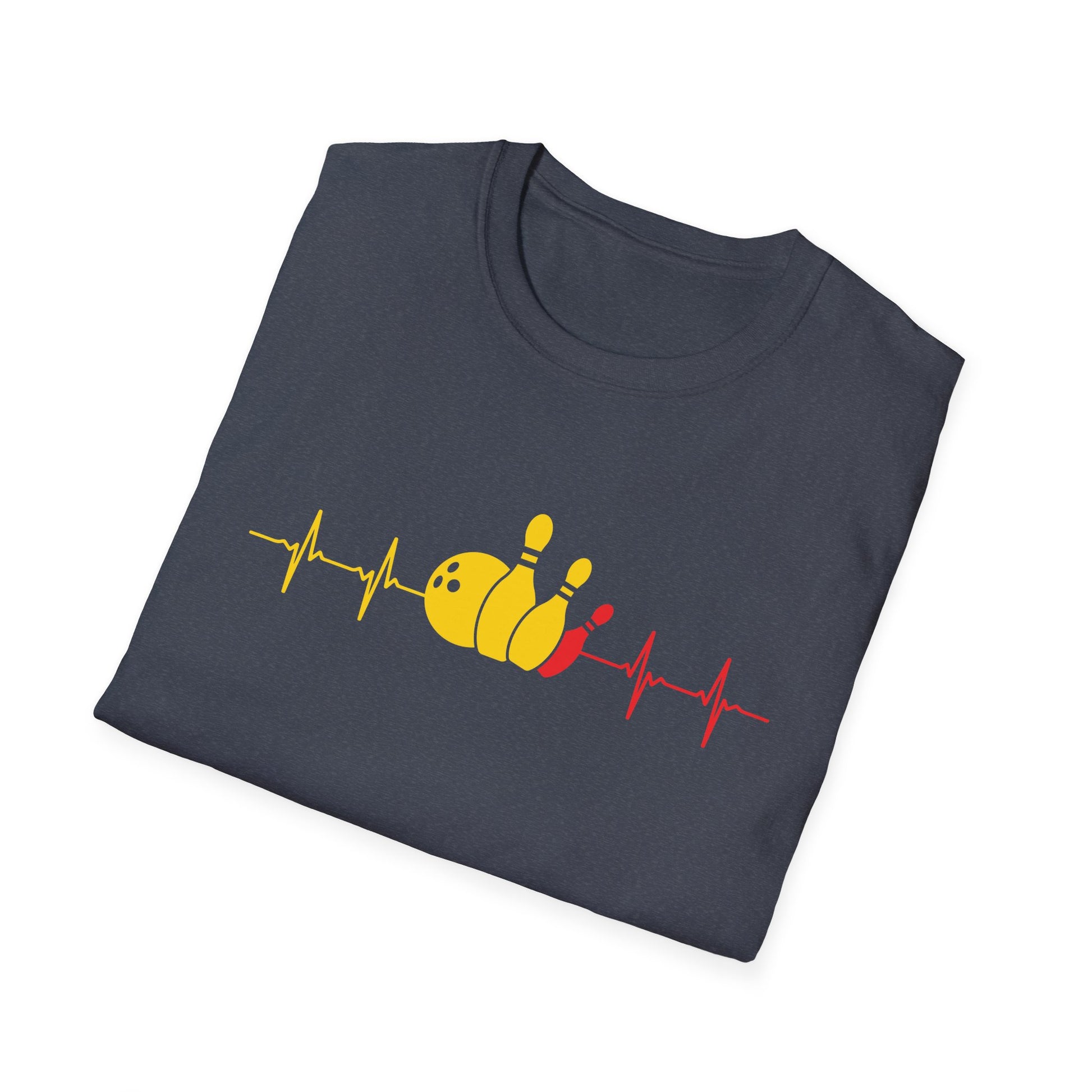 Heartbeat Bowling ECG Pulse Bowling Ball Bowler  Unisex T-Shirt