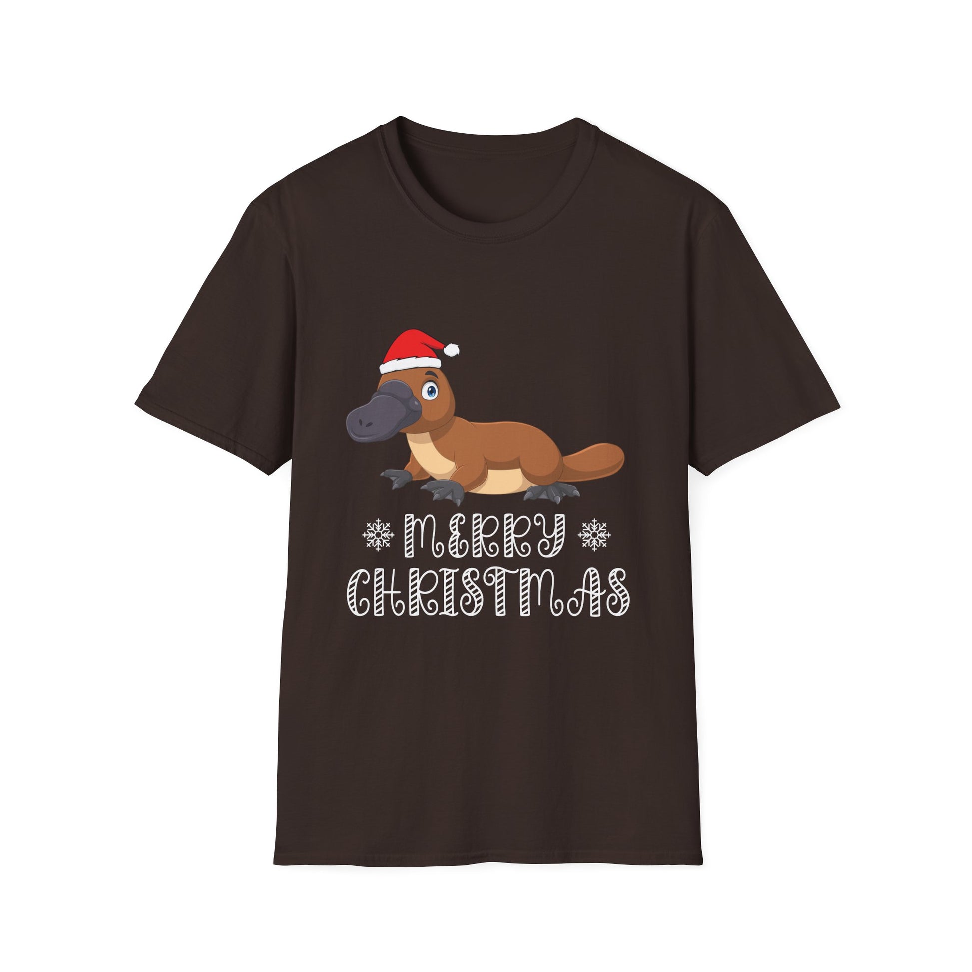 Platypus Santa T‑Shirt — Merry Christmas Cute Animal Holiday Tee