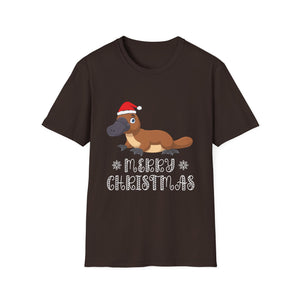 Platypus Santa T‑Shirt — Merry Christmas Cute Animal Holiday Tee