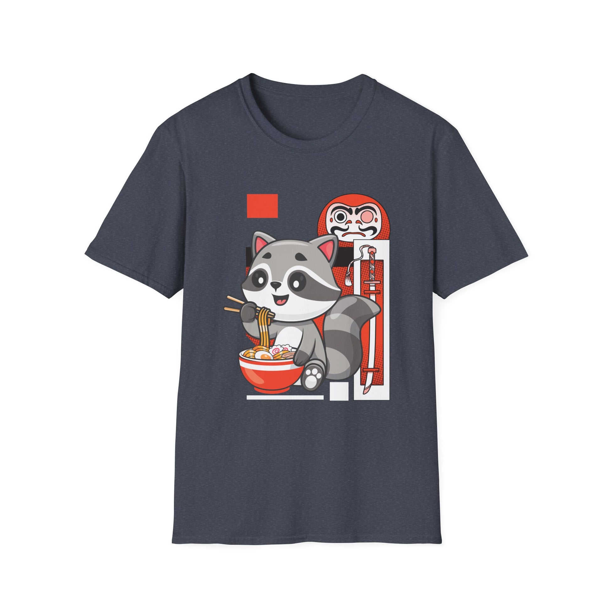 Funny Cat Eating Ramen Vintage Japanese Noodles Unisex T-Shirt