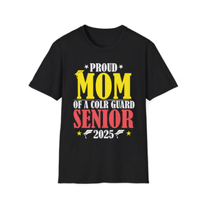 Color Guard Senior Mom Class of 2025 Graduation funny Mom Unisex T-Shirt