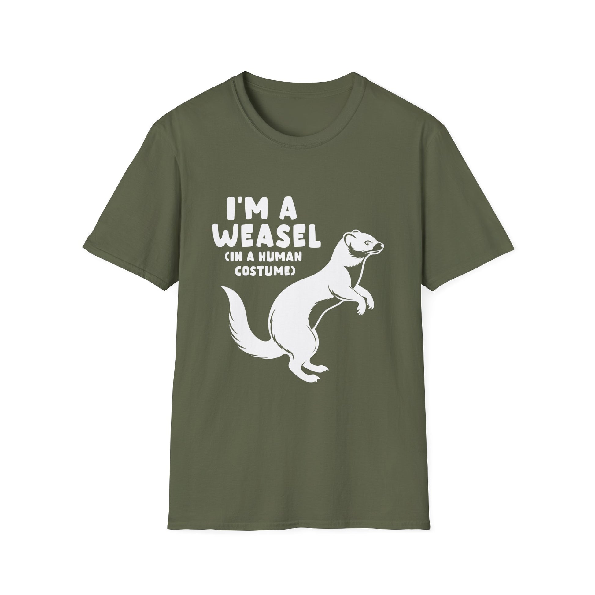 Weasel Costume Funny Halloween Cute Graphic T-Shirt-productor-mockup