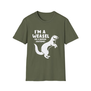 Weasel Costume Funny Halloween Cute Graphic T-Shirt-productor-mockup