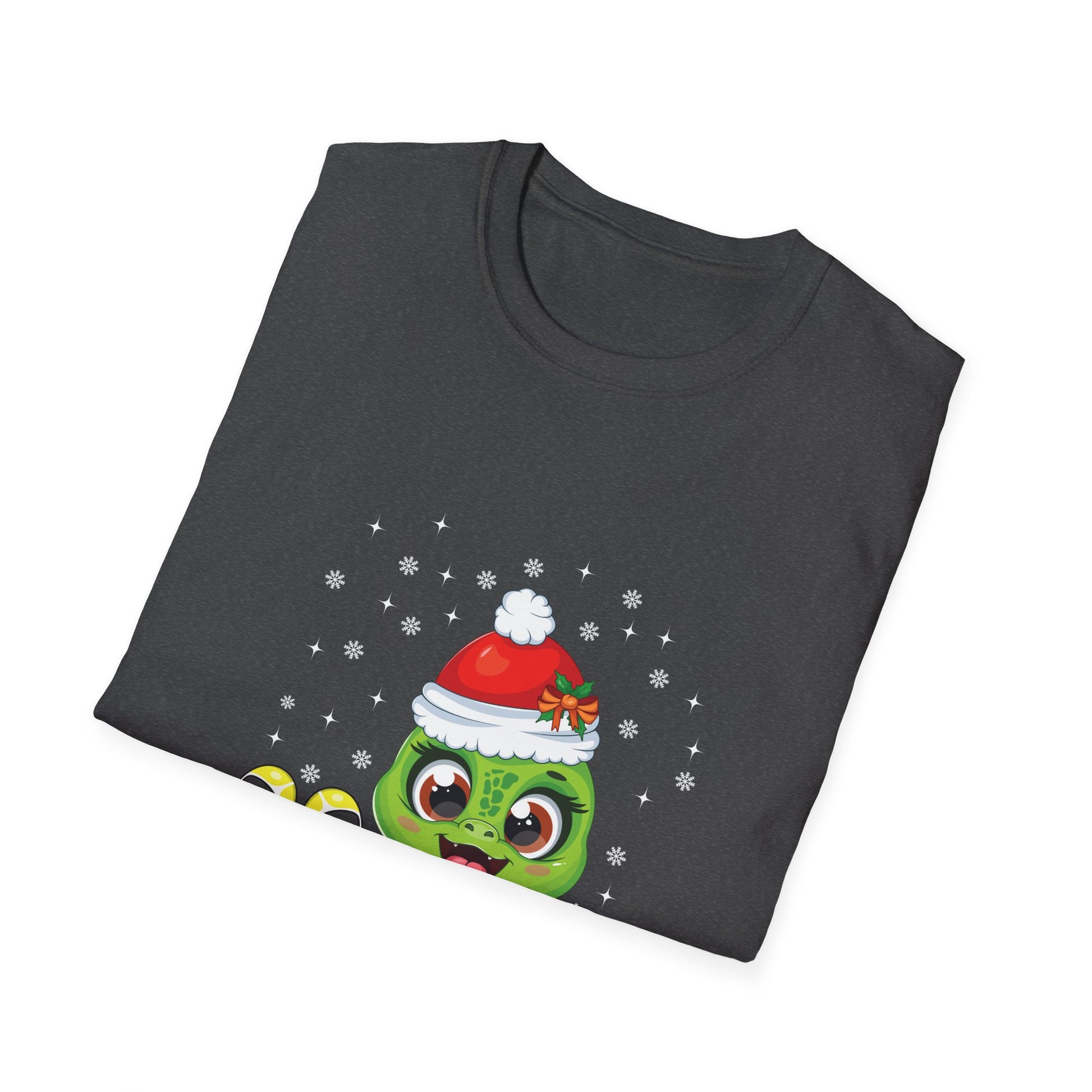 Christmas Turtle T‑Shirt — Cute Santa Hat Turtle with Gifts Holiday Tee