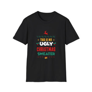 Ugly Christmas Sweater T‑Shirt — “This Is My Ugly Christmas Sweater” Holiday Tee