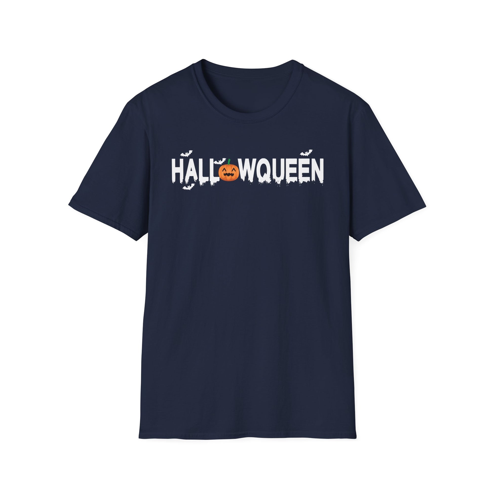 Halloween Queen T-Shirt — Cute Pumpkin & Bat Halloween Tee