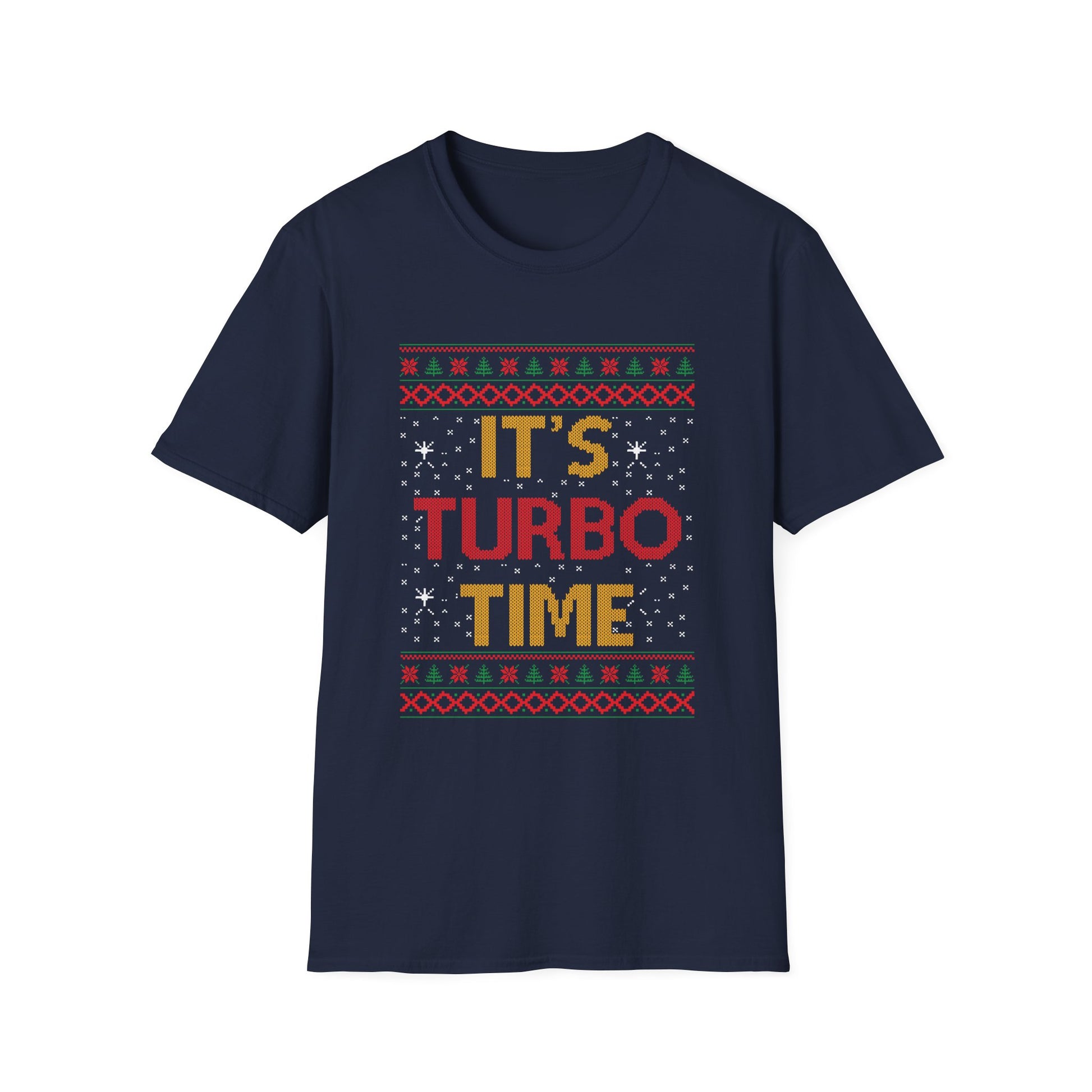 Holiday Racing T-Shirt — "It’s Turbo Time" Ugly Sweater Design