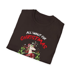 All I Want For Christmas Is A Unicorn Christmas Unicorn Unisex T-Shirt