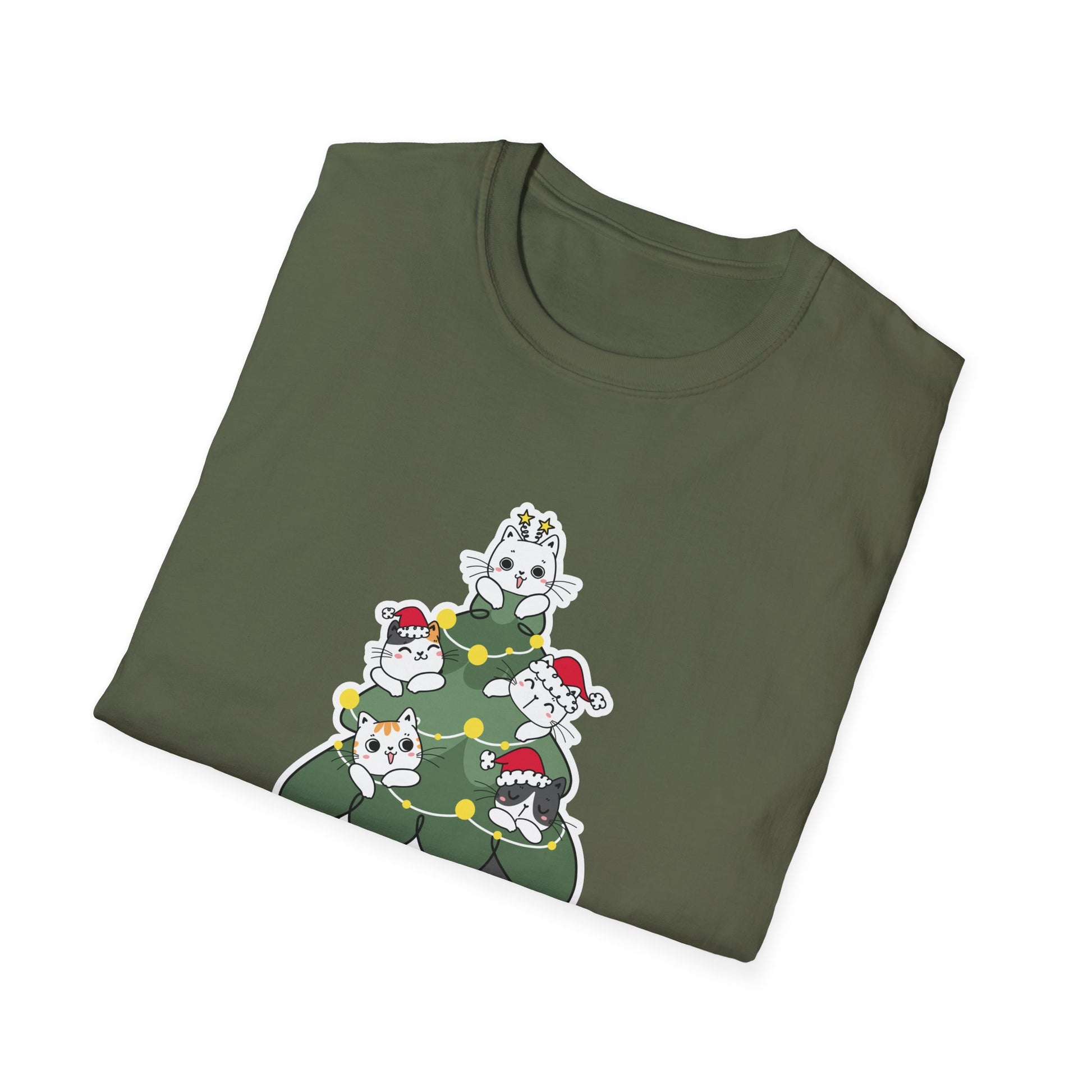 Cats For Everybody Christmas Cat Funny Xmas Women Santa Unisex T-Shirt