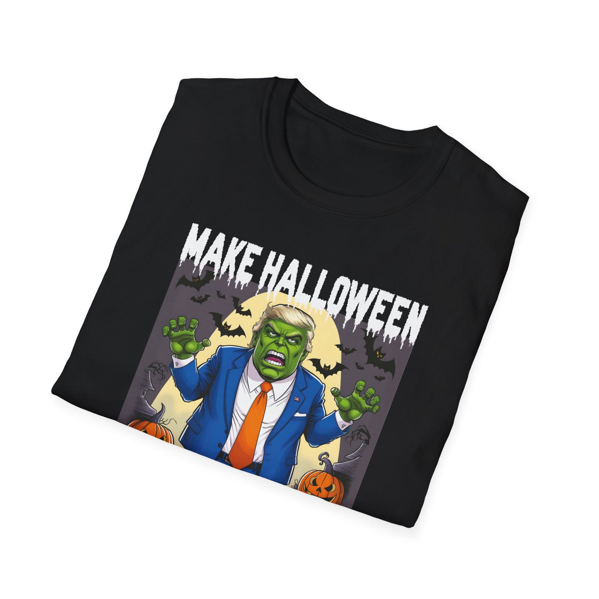 Funny Trump Halloween MAKE HALLOWEEN SCARY AGAIN Unisex Softstyle T-Shirt