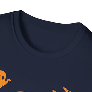 Halloween Corgi Moon T-Shirt — Spooky Pumpkin Night Tee with Bats & Ghost