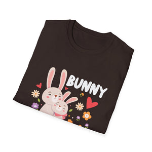 Bunny Mama T-Shirt — Cute Mother's Day Rabbit Tee with Floral Hearts