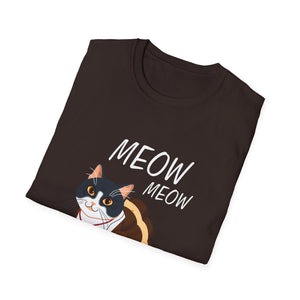 Cute Cat Meow Unisex Softstyle T-Shirt