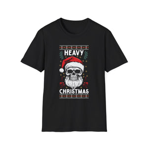 Heavy Christmas Skull T-Shirt — Santa Skull Holiday Metal Tee