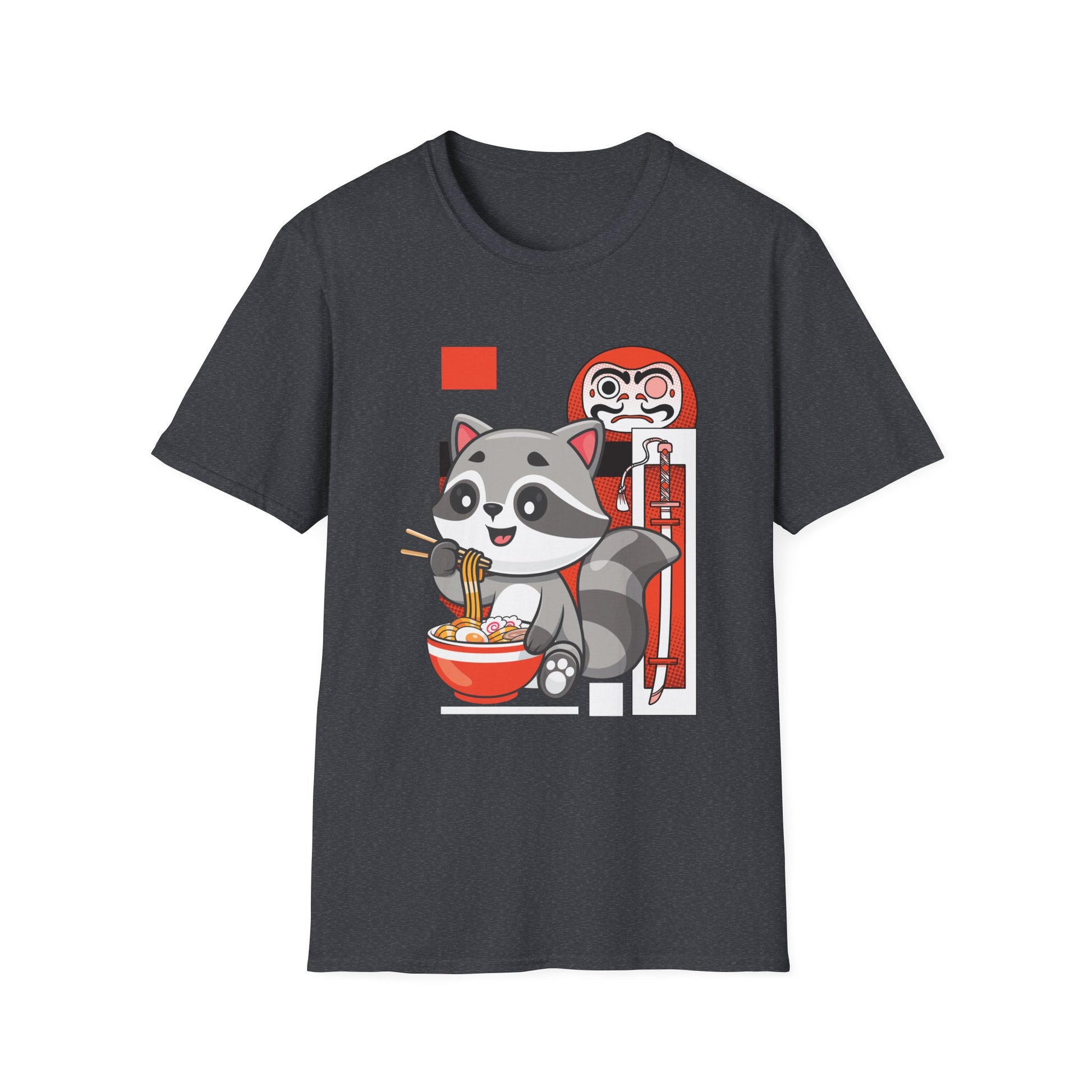 Funny Cat Eating Ramen Vintage Japanese Noodles Unisex T-Shirt