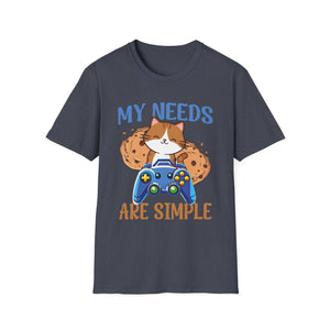 Cats Gaming Cookies Video Gamer Cat Gaming  Unisex T-Shirt