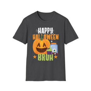 Happy Halloween Bruh T-Shirt — Funny Pumpkin & Candy Graphic Tee