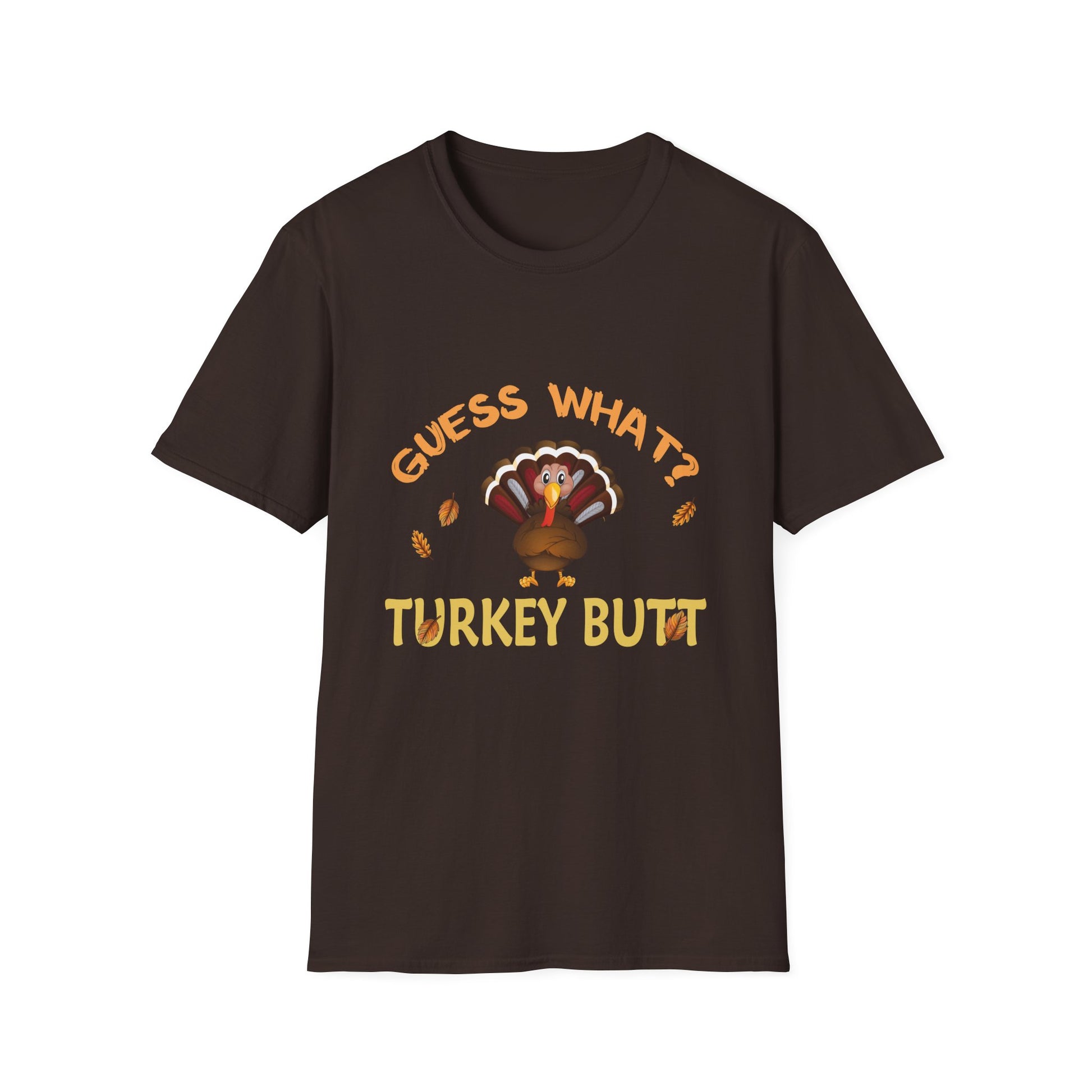 Funny Thanksgiving T-Shirt — "Guess What? Turkey Butt" Cute Cartoon Turkey
