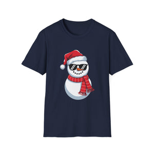 Snowman Santa T-Shirt — Cool Sunglasses Holiday Tee