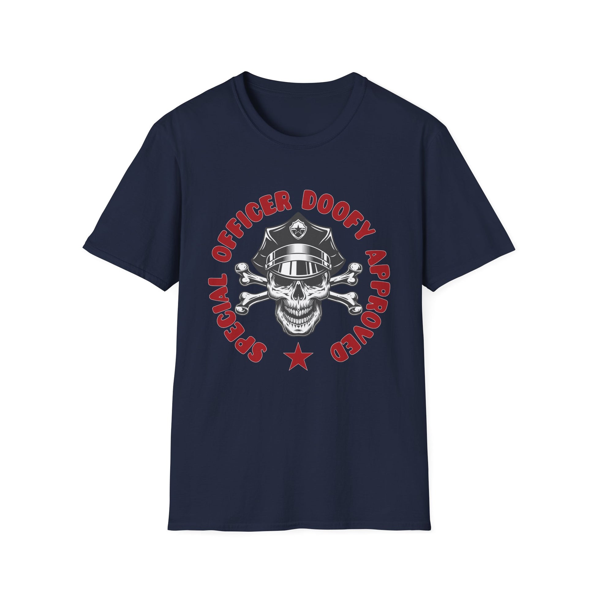 Officer Doofy Approved Skull T-Shirt — Police Humor Graphic Tee