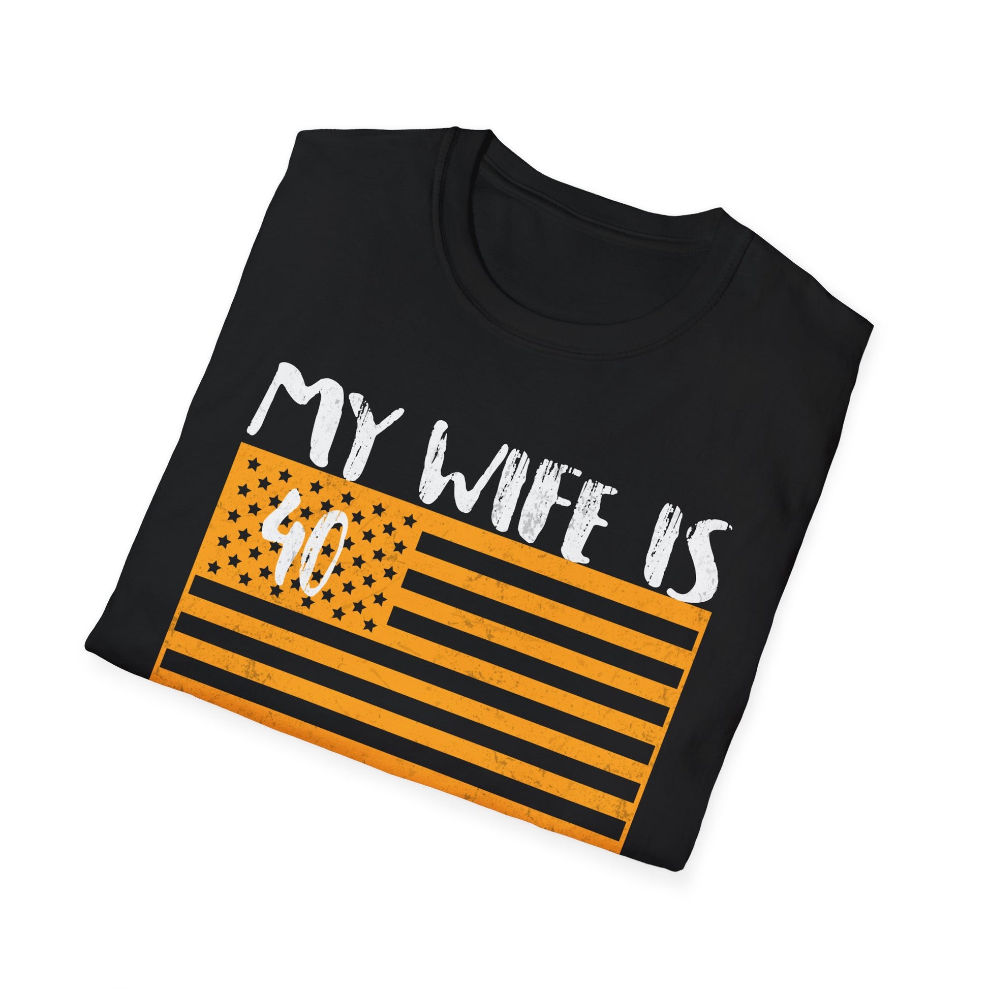 T-Shirt — "My Wife Is 40 and Still Hot" Birthday Flag Tee