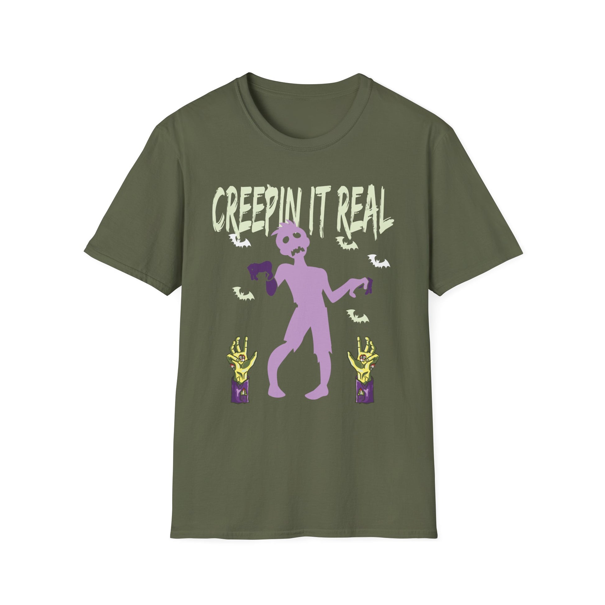 Creepin It Real_ Halloween Costume_ Halloween Pun Tee Unisex Softstyle T-Shirt