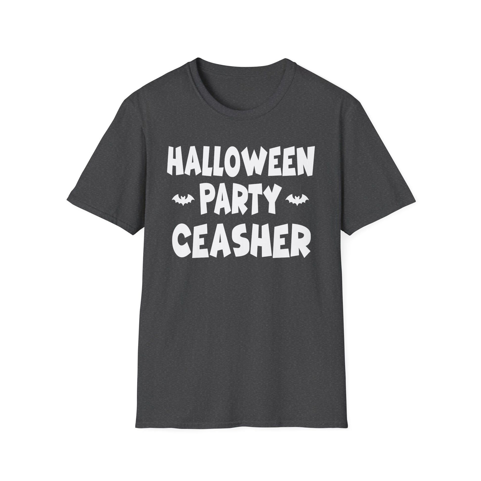Halloween Party Ceasher T-Shirt — Funny Spooky Halloween Tee with Bats