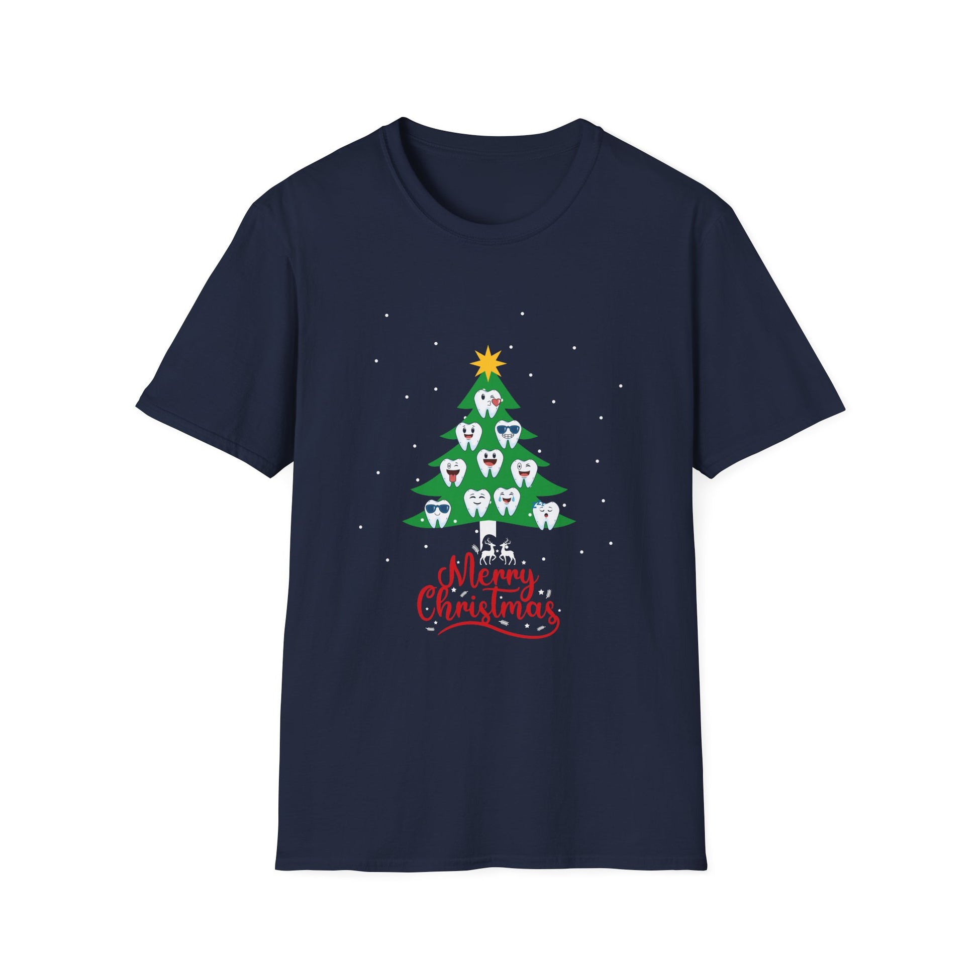 Christmas Dental Tree T-Shirt — "Merry Christmas" Dentist Holiday Tee