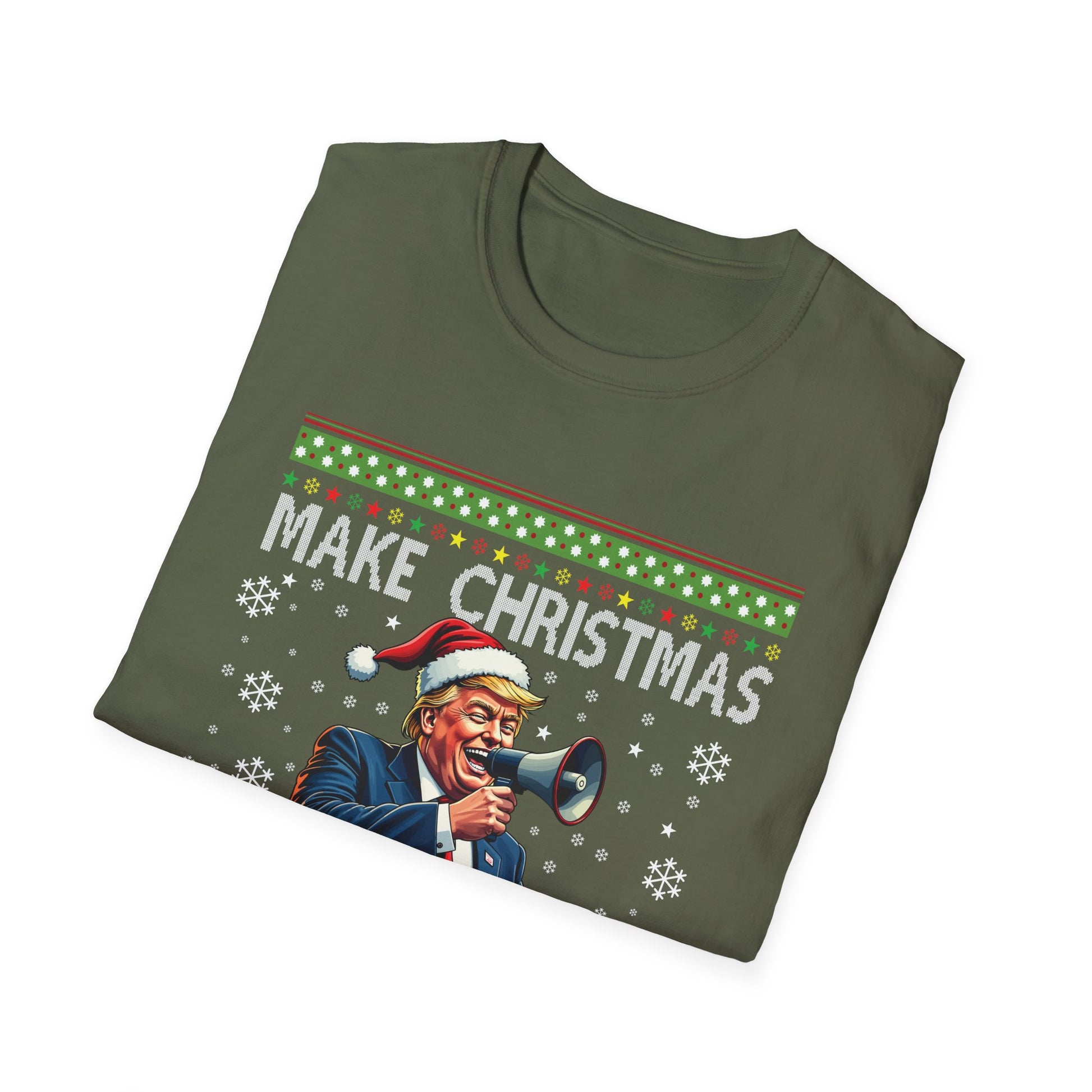 Make Christmas Great Again T-Shirt — Funny Political Santa Holiday Tee