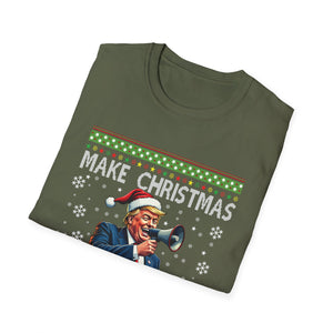 Make Christmas Great Again T-Shirt — Funny Political Santa Holiday Tee